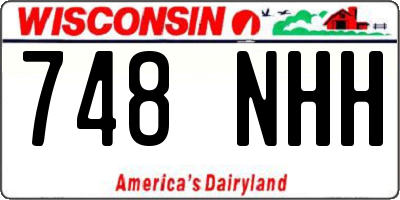 WI license plate 748NHH
