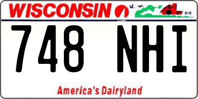 WI license plate 748NHI