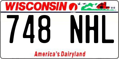 WI license plate 748NHL