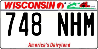WI license plate 748NHM