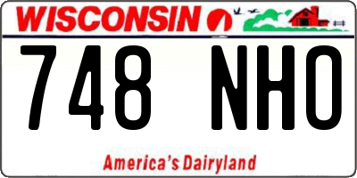 WI license plate 748NHO