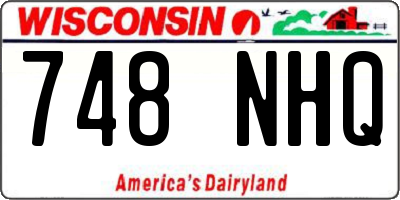 WI license plate 748NHQ