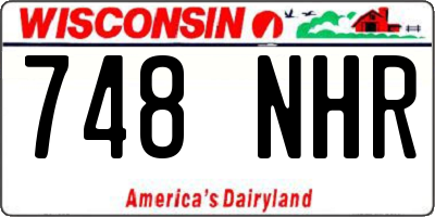 WI license plate 748NHR