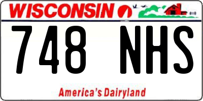 WI license plate 748NHS