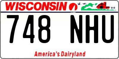WI license plate 748NHU