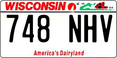 WI license plate 748NHV