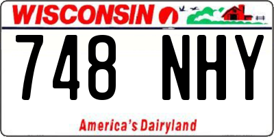 WI license plate 748NHY