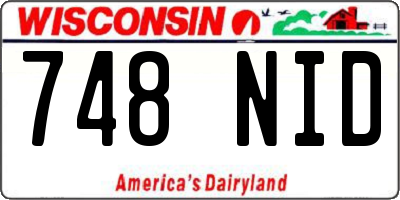 WI license plate 748NID