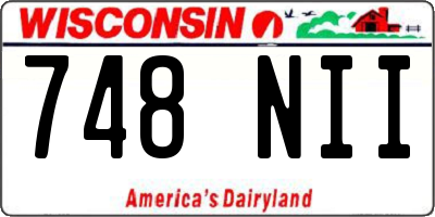WI license plate 748NII