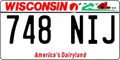 WI license plate 748NIJ