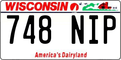 WI license plate 748NIP