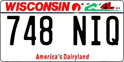 WI license plate 748NIQ