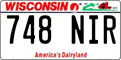 WI license plate 748NIR