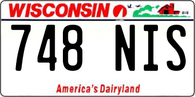 WI license plate 748NIS