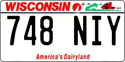 WI license plate 748NIY