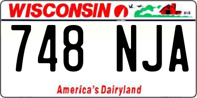 WI license plate 748NJA