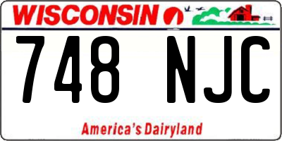 WI license plate 748NJC
