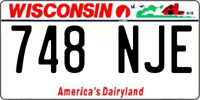 WI license plate 748NJE
