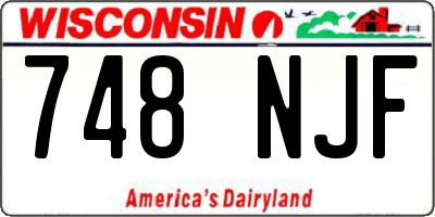 WI license plate 748NJF