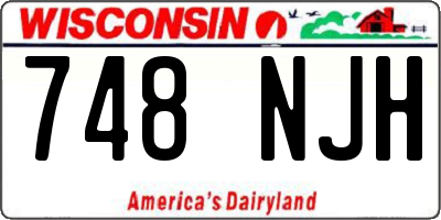WI license plate 748NJH