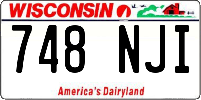WI license plate 748NJI