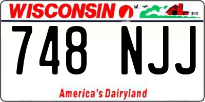 WI license plate 748NJJ