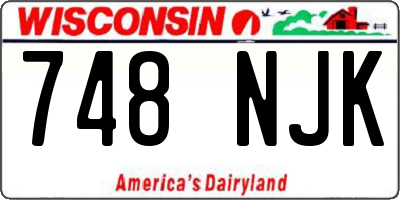 WI license plate 748NJK