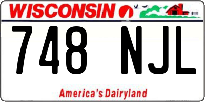 WI license plate 748NJL