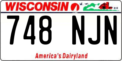 WI license plate 748NJN