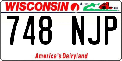 WI license plate 748NJP