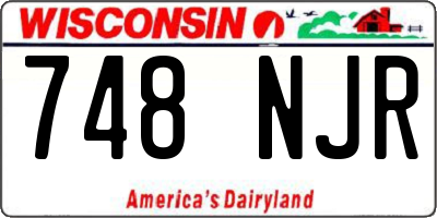 WI license plate 748NJR