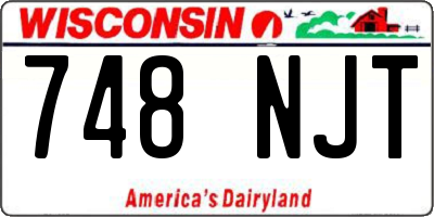 WI license plate 748NJT