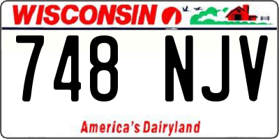 WI license plate 748NJV