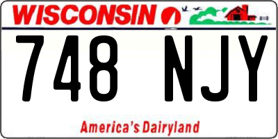 WI license plate 748NJY
