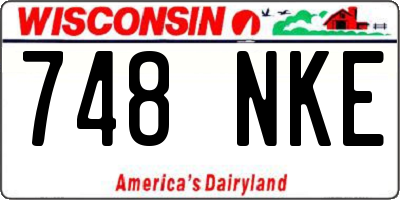 WI license plate 748NKE