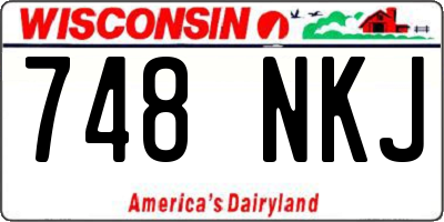 WI license plate 748NKJ