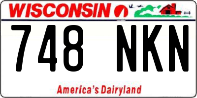 WI license plate 748NKN