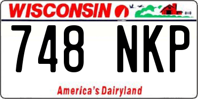 WI license plate 748NKP