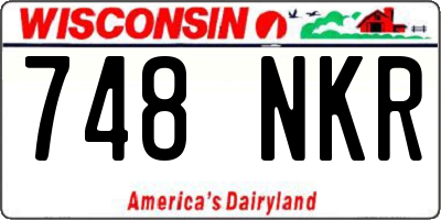 WI license plate 748NKR