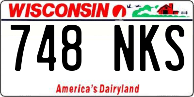 WI license plate 748NKS