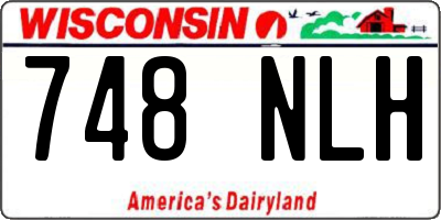 WI license plate 748NLH