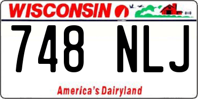 WI license plate 748NLJ