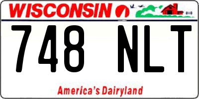 WI license plate 748NLT