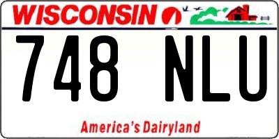 WI license plate 748NLU