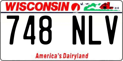 WI license plate 748NLV