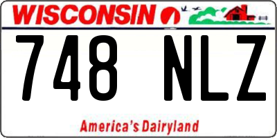 WI license plate 748NLZ