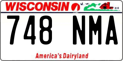 WI license plate 748NMA