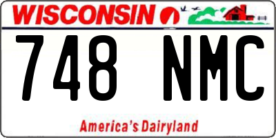 WI license plate 748NMC