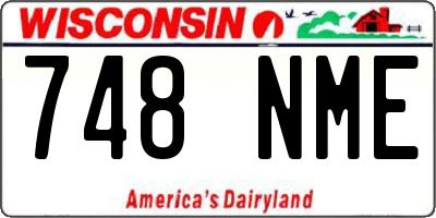 WI license plate 748NME