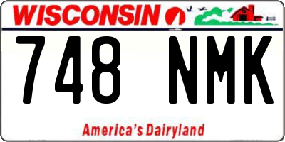 WI license plate 748NMK